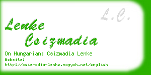 lenke csizmadia business card